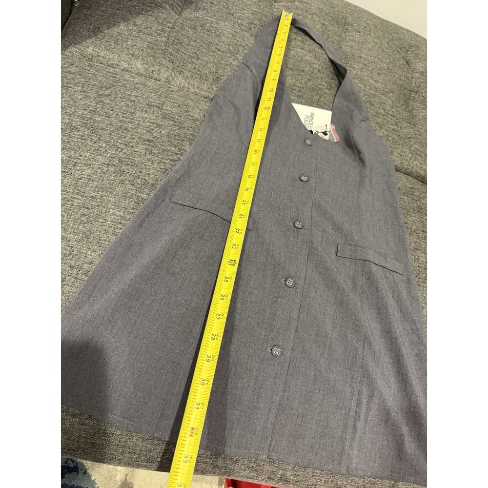 NWT Princess Polly Fenny Mini Halter Dress Button Up Gray Size 4 Chic Sleeveless - Picture 10 of 10